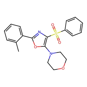 4-[4-(Benzenesulfonyl)-2-(2-methylphenyl)-1,3-oxazol-5-yl]morpholine structure