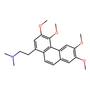N,N-dimethyl-2-(3,4,6,7-tetramethoxyphenanthren-1-yl)ethanamine structure