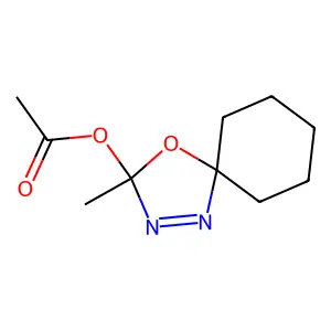 3-Methyl-4-oxa-1,2-diazaspiro[4.5]dec-1-en-3-yl acetate structure