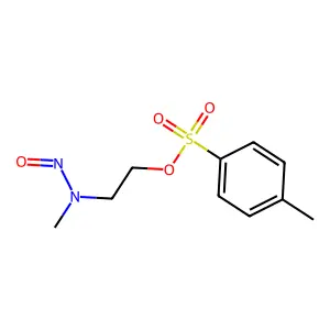 N-nitrosomethyl-(2-hydroxyethyl)amine 4-toluenesulfonate ester structure