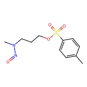 1-Propanol, 3-(methylnitrosoamino)-, 4-methylbenzenesulfonate (ester) structure