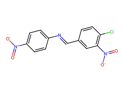 Benzenamine, N-[(4-chloro-3-nitrophenyl)methylene]-4-nitro- structure