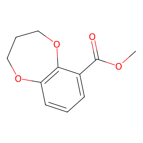 Methyl 3,4-dihydro-2H-benzo-1,5-dioxepin-6-carboxylate structure