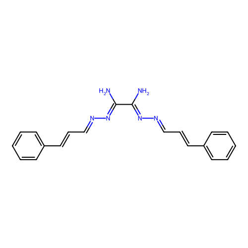 1-N',2-N'-bis(cinnamylideneamino)ethanediimidamide structure