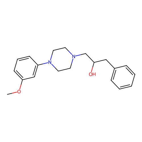 1-Piperazineethanol, alpha-benzyl-4-(m-methoxyphenyl)- structure