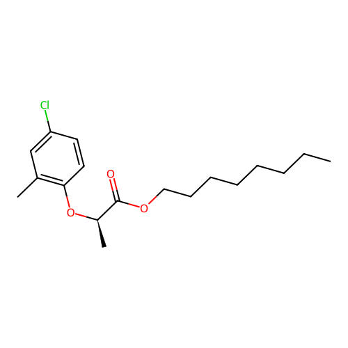 Octyl (R)-2-(4-chloro-2-methylphenoxy)propionate structure