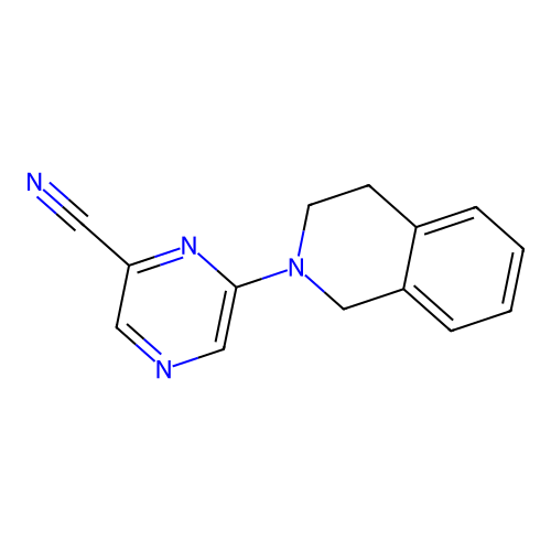 6-(3,4-dihydro-2(1H)-isoquinolinyl)-2-pyrazinecarbonitrile structure