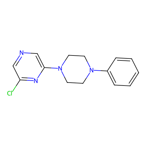 1-(6-Chloro-2-pyrazinyl)-4-phenylpiperazine structure
