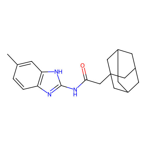 2-(1-adamantyl)-N-(5-methyl-1H-benzimidazol-2-yl)acetamide structure