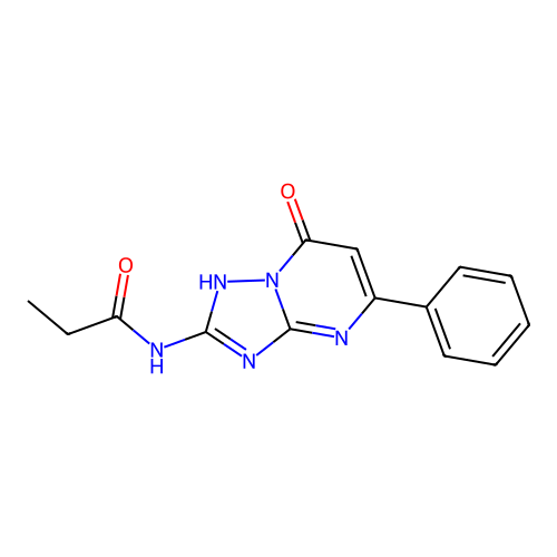 N-(7-Hydroxy-5-phenyl-[1,2,4]triazolo[1,5-a]pyrimidin-2-yl)-propionamide structure