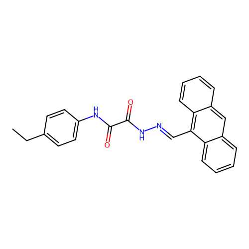 2-(2-(9-Anthrylmethylene)hydrazino)-N-(4-ethylphenyl)-2-oxoacetamide structure