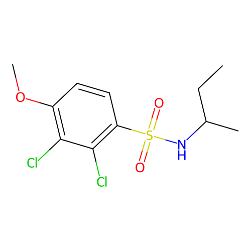 N-(sec-butyl)-2,3-dichloro-4-methoxybenzenesulfonamide structure