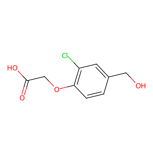 [2-Chloro-4-(hydroxymethyl)phenoxy]acetic acid structure