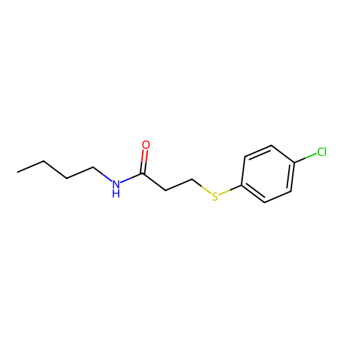 N-butyl-3-[(4-chlorophenyl)sulfanyl]propanamide structure