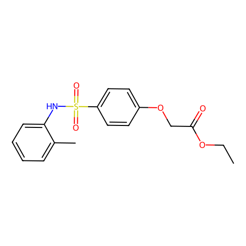 Ethyl [4-(2-toluidinosulfonyl)phenoxy]acetate structure