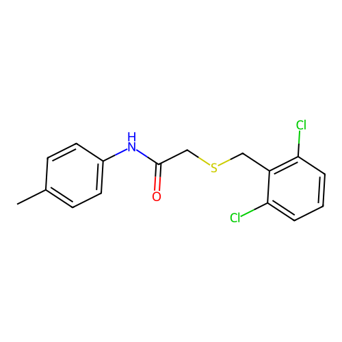 2-[(2,6-dichlorobenzyl)sulfanyl]-N-(4-methylphenyl)acetamide structure