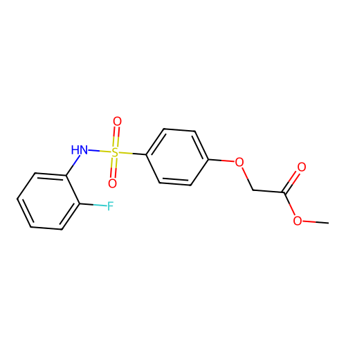 Methyl {4-[(2-fluoroanilino)sulfonyl]phenoxy}acetate structure