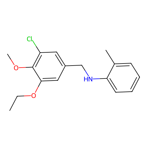 N-(3-chloro-5-ethoxy-4-methoxybenzyl)-N-(2-methylphenyl)amine structure