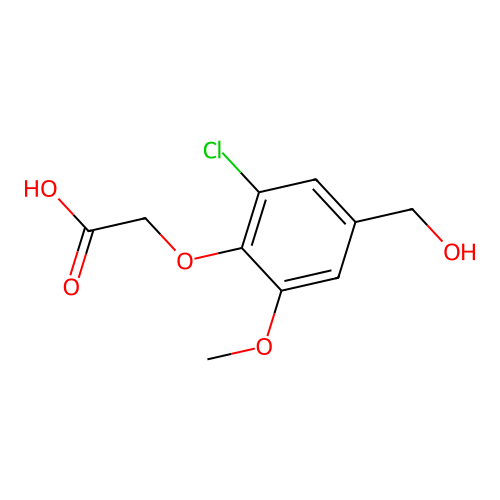 2-[2-Chloro-4-(hydroxymethyl)-6-methoxyphenoxy]acetic acid structure
