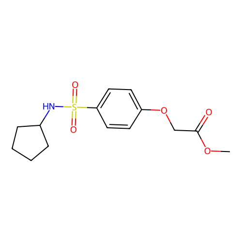 Methyl 2-[4-(cyclopentylsulfamoyl)phenoxy]acetate structure