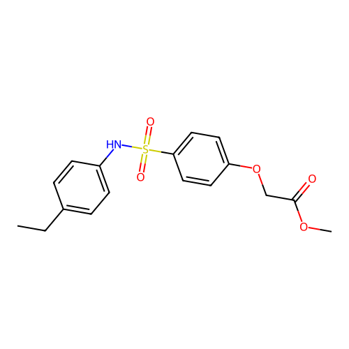 Methyl {4-[(4-ethylanilino)sulfonyl]phenoxy}acetate structure