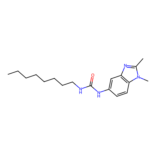1-(1,2-Dimethylbenzimidazol-5-yl)-3-octylurea structure