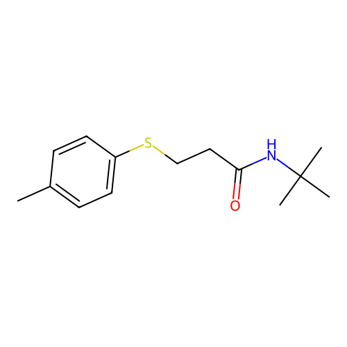 N-tert-butyl-3-[(4-methylphenyl)sulfanyl]propanamide structure