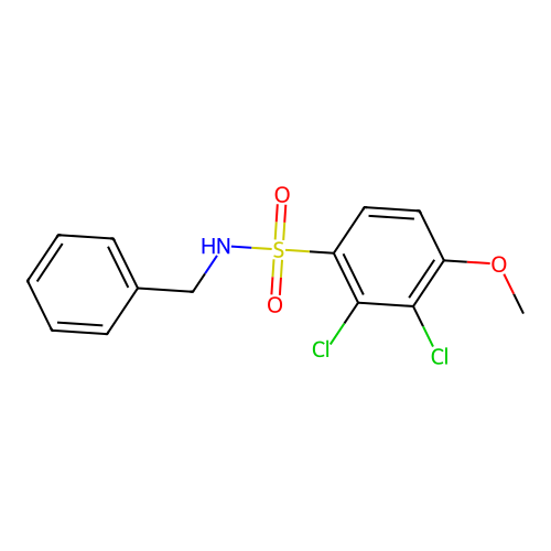 N-benzyl-2,3-dichloro-4-methoxybenzenesulfonamide structure