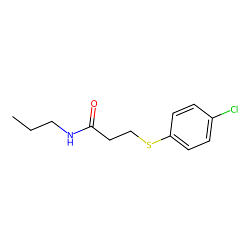 3-[(4-chlorophenyl)sulfanyl]-N-propylpropanamide structure