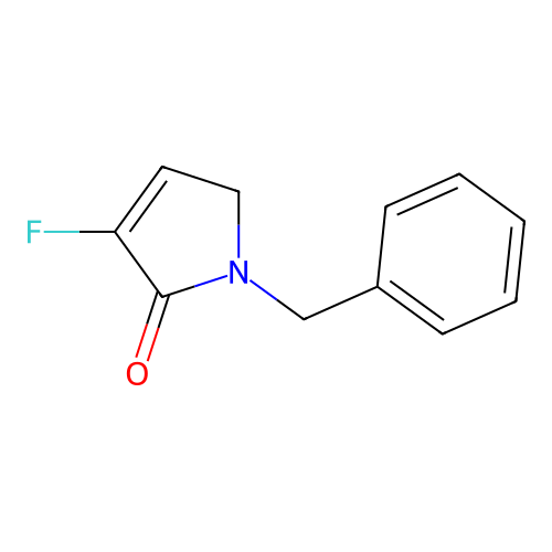 1-benzyl-4-fluoro-2H-pyrrol-5-one structure
