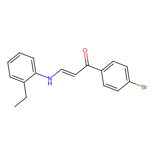 1-(4-Bromophenyl)-3-(2-ethylanilino)prop-2-en-1-one structure