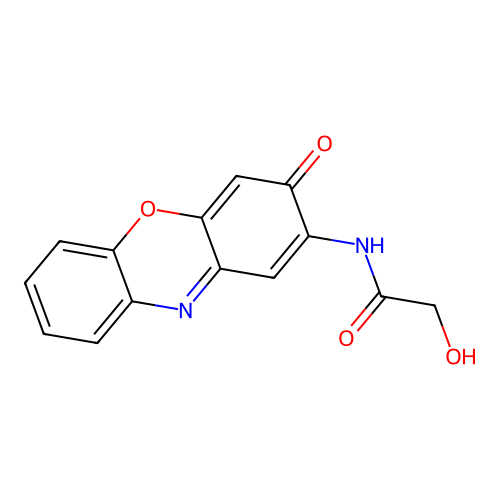 Acetamide, 2-hydroxy-N-(3-oxo-3H-phenoxazin-2-yl)- structure