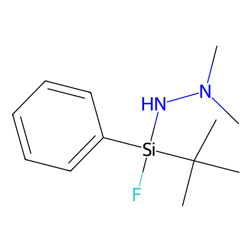 Hydrazine, 2-[(1,1-dimethylethyl)fluorophenylsilyl]-1,1-dimethyl- structure