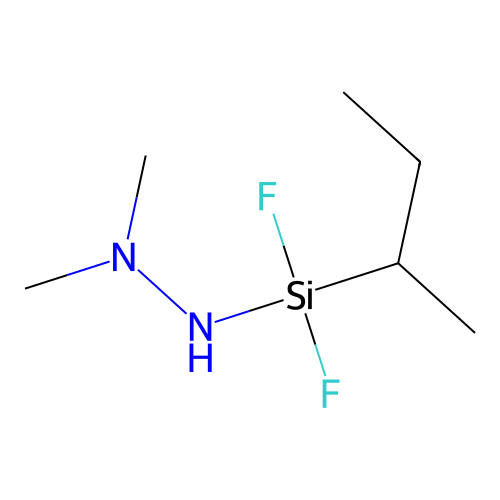 Hydrazine, 2-[difluoro(1-methylpropyl)silyl]-1,1-dimethyl- structure