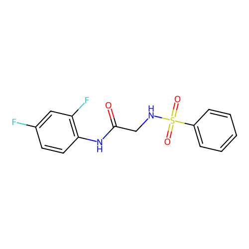 N-(2,4-difluorophenyl)-2-[(phenylsulfonyl)amino]acetamide structure