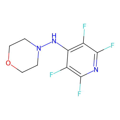 N-(2,3,5,6-tetrafluoropyridin-4-yl)morpholin-4-amine structure