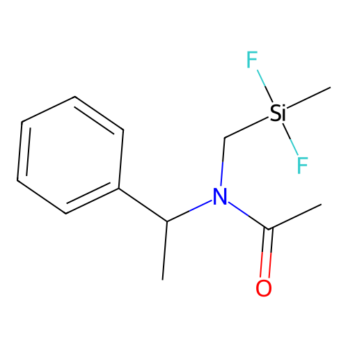 N-{[difluoro(methyl)silyl]methyl}-N-(1-phenylethyl)acetamide structure