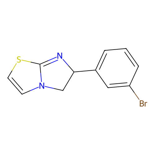 (+/-)-6(m-Bromophenyl)-5,6-dihydroimidazo(2,1-b)thiazole structure