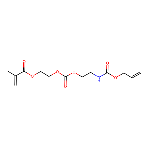 4,9-Dioxo-3,5,10-trioxa-8-azatridec-12-en-1-yl methacrylate structure