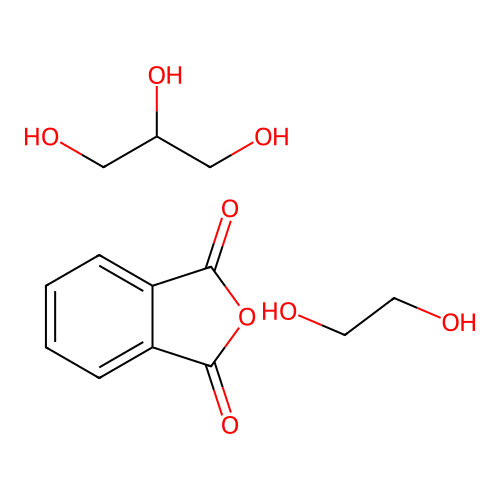 2-Benzofuran-1,3-dione;ethane-1,2-diol;propane-1,2,3-triol structure