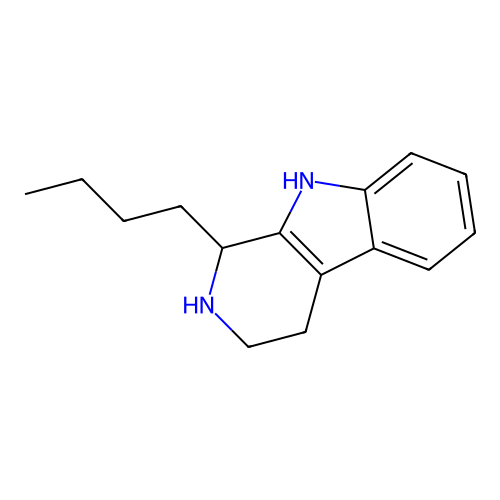 1H-Pyrido[3,4-b]indole, 1-butyl-2,3,4,9-tetrahydro- structure
