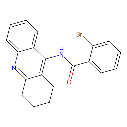 2-bromo-N-(1,2,3,4-tetrahydroacridin-9-yl)benzamide structure