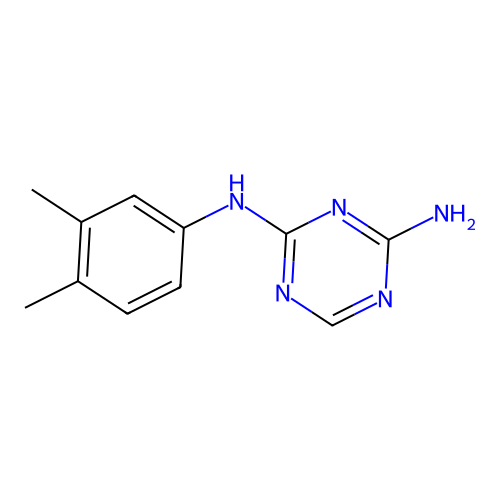 N-(3,4-dimethylphenyl)-1,3,5-triazine-2,4-diamine structure