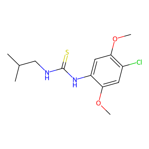 1-(4-Chloro-2,5-dimethoxyphenyl)-3-(2-methylpropyl)thiourea structure