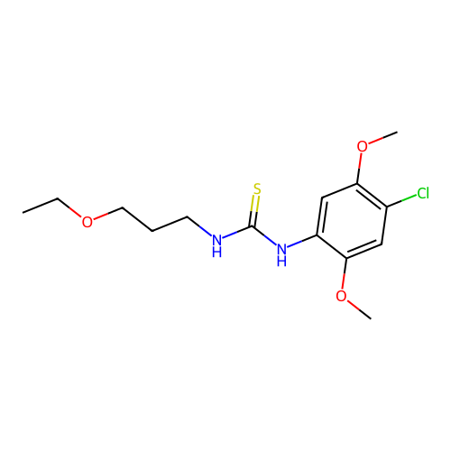 1-(4-Chloro-2,5-dimethoxyphenyl)-3-(3-ethoxypropyl)thiourea structure