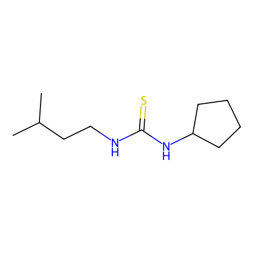 N-cyclopentyl-N'-isopentylthiourea structure
