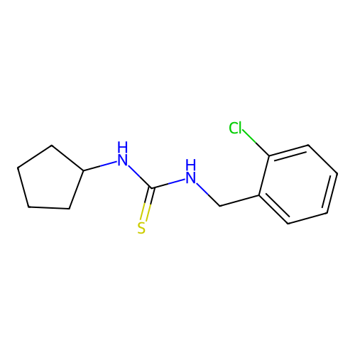 N-(2-chlorobenzyl)-N'-cyclopentylthiourea structure