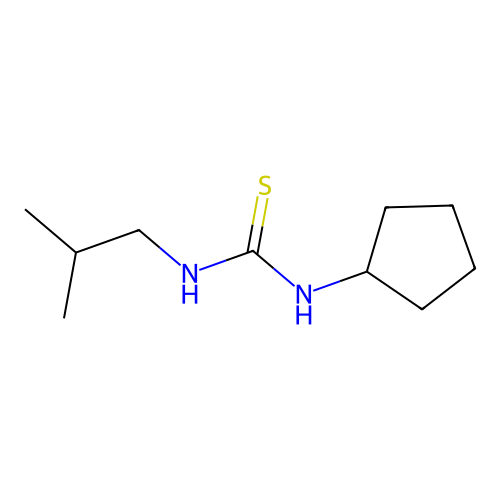 1-Cyclopentyl-3-(2-methylpropyl)thiourea structure