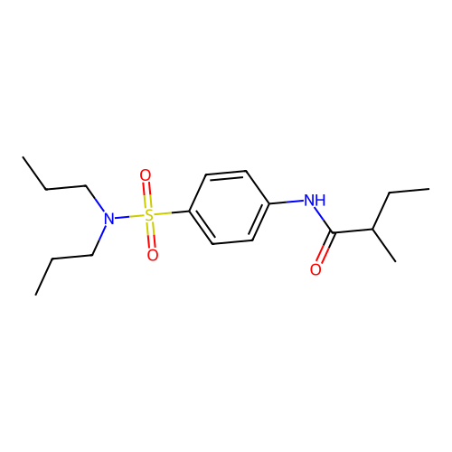 N-[4-(dipropylsulfamoyl)phenyl]-2-methylbutanamide structure