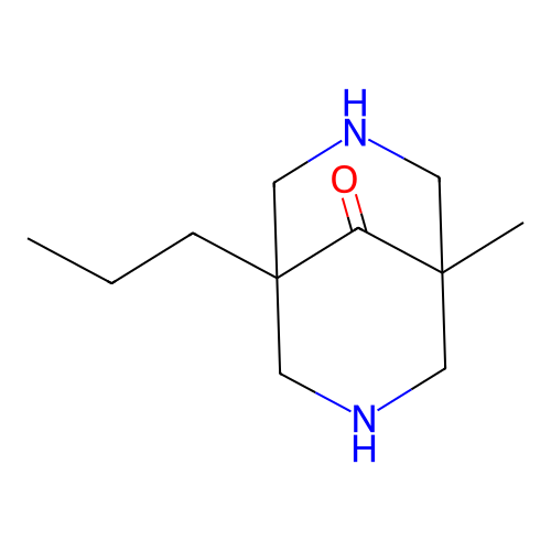 1-Methyl-5-propyl-3,7-diazabicyclo[3.3.1]nonan-9-one structure